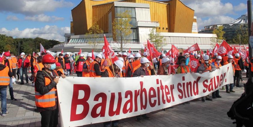 Berlin'de İnşaat İşçilerinden Son Uyarı! Greve Hazırız