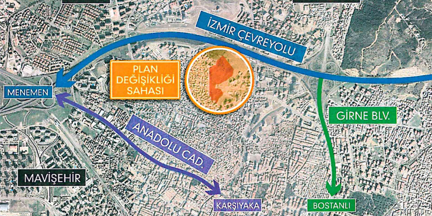 Karşıyaka'da 68 Dönümlük Arsaya Yeni Plan: Tepeye Konut, Çukura Park