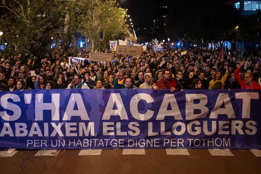 Barcelona'da Yüksek Kira Fiyatlarına Karşı Protesto